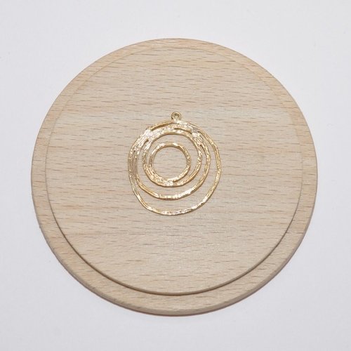 Pendentif doré à l or fin 18k pour création de bijoux, breloque en plaqué or