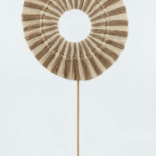 Sculpture bois flotté et macramé