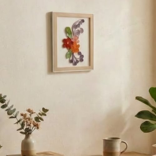 Cadre fleurs quilling