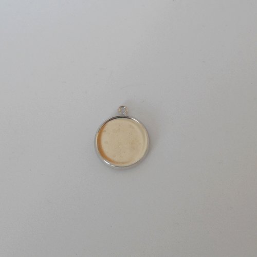 Support cabochon rond argent