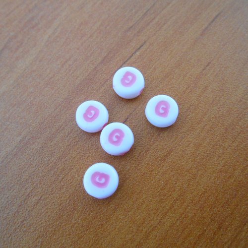 Lot perles lettre g diam 7 mm