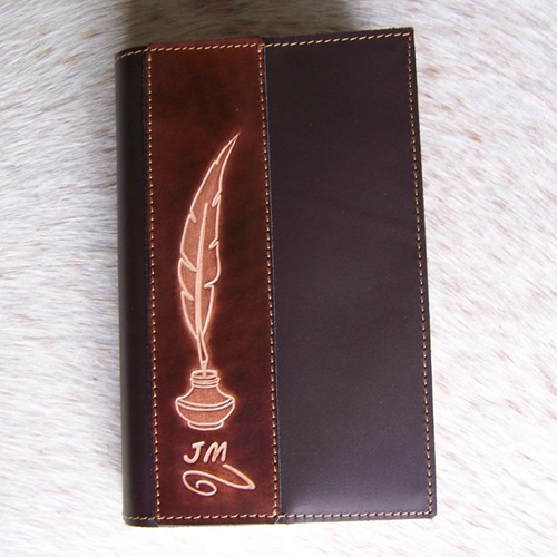 Carnet de voyage, protège journal en cuir style midori fauxdori format a5 -  Un grand marché