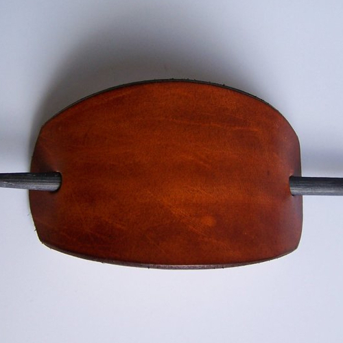 Barrette minimaliste en cuir marron, epingle à cheveux artisanal avec pic