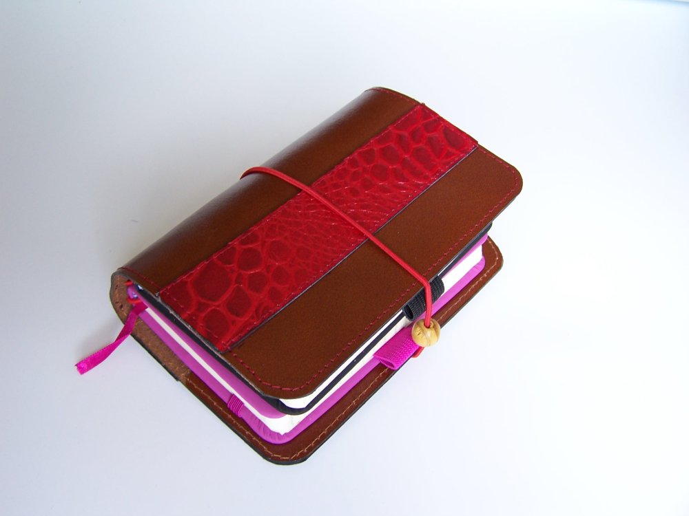 Carnet de voyage, protège journal en cuir style midori fauxdori format a5 -  Un grand marché