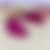 Boucles d'oreilles pendantes roses pâte polymère effet cuir