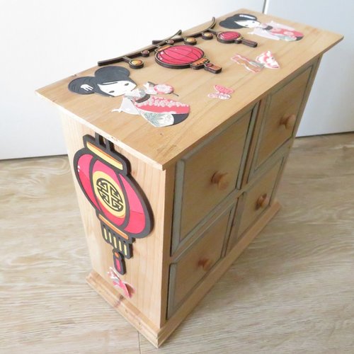 Mini commode en bois japon