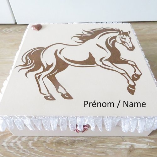 Boite en bois cheval