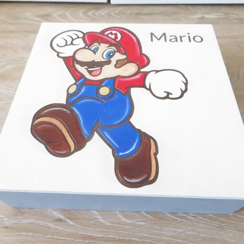 Boite en bois mario bros
