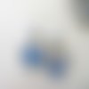 Boucles d'oreilles cœurs bleu, papillon