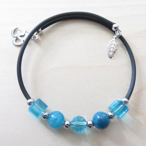 Bracelet apatite bleue