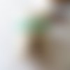 Bracelet en aventurine verte et bracelet feuilles en acier inoxydable or