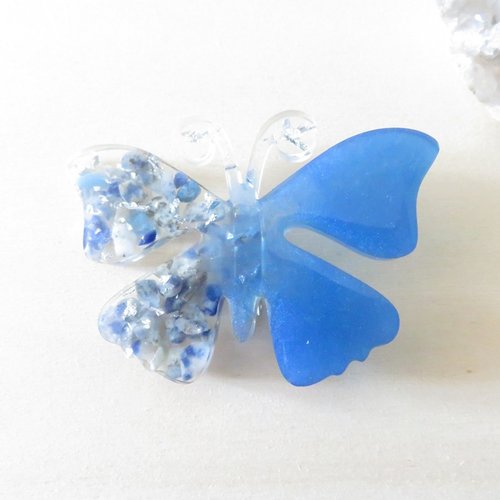 Broche papillon sodalite