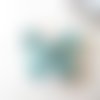 Broche papillon turquoise