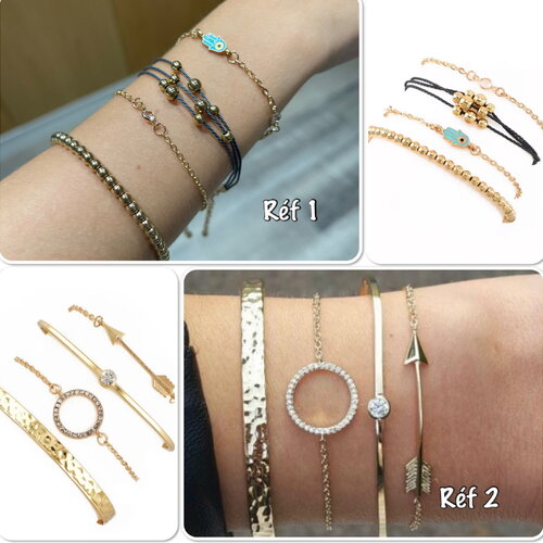 Lot de bracelets femme couleur argent ou or, lot de plusieurs bracelets, bracelets multirangs or ou argent…tous les bijoux sur ateliersdisa
