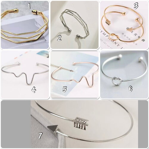 Bracelet jonc femme couleur or ou argent, bracelet manchette, bracelet bras, tous les bijoux sur ateliersdisa