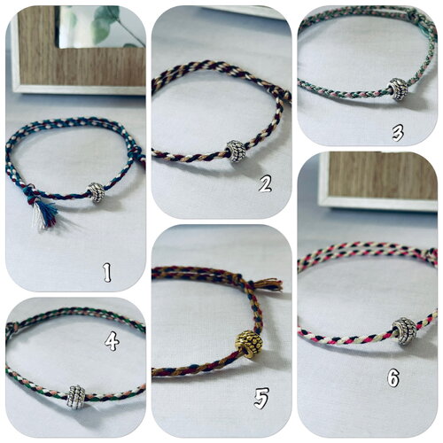 Bracelet tibétains tissé rond, bracelet porte bonheur, bracelet amitié, bracelet tibétain ...modèles sur ateliersdisa