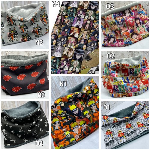 Snood garçon naruto, cache cou garçon super mario, snood enfant démon slayer ... tous les modèles sur ateliersdisa