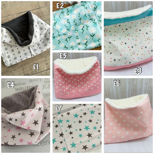 Snood fille motifs etoiles, snood enfant disney minnie, cache cou fille aristochats, snood motifs chouette hiboux - ateliersdisa
