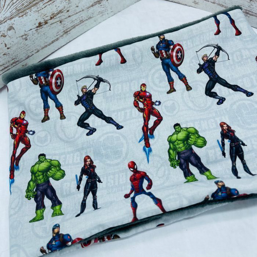 Snood garçon en polaire motifs spiderman avengers marvel, cache cou polaire plusieurs tailles au choix - ateliersdisa