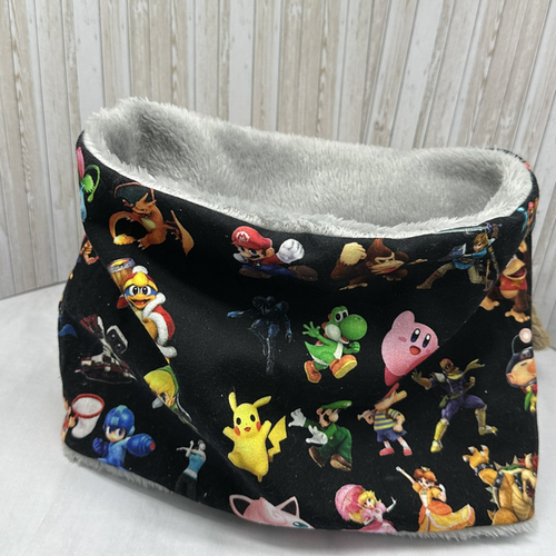 Snood garçon polaire super mario bros personnages nintendo- ateliersdisa