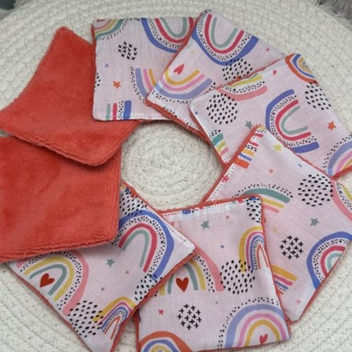 Lingettes lavables eponge bambou tisuus arc en ciel à partir lot de 8 - ateliersdisa