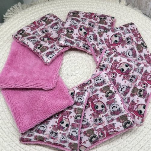 Lingettes bébé lavables en eponge bambou mini licorne à partir lot de 8 - ateliersdisa