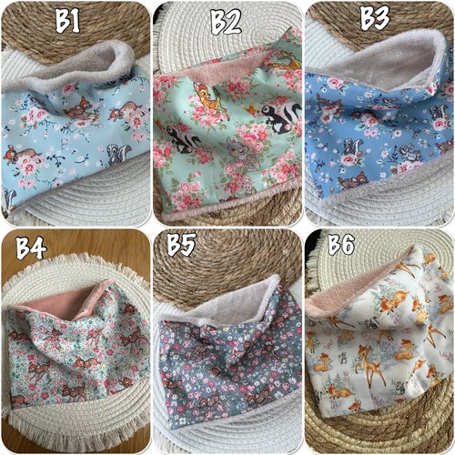 Snood polaire motifs disney bambi - ateliersdisa