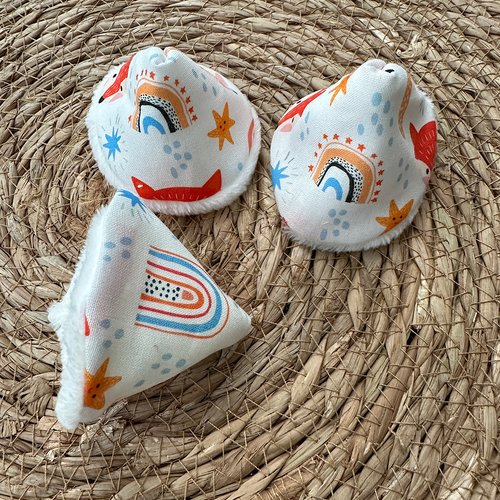 Tipi pipi bébé garçon motif renard – cône pare pipi lavable en coton – accessoire change bébé pratique et écologique