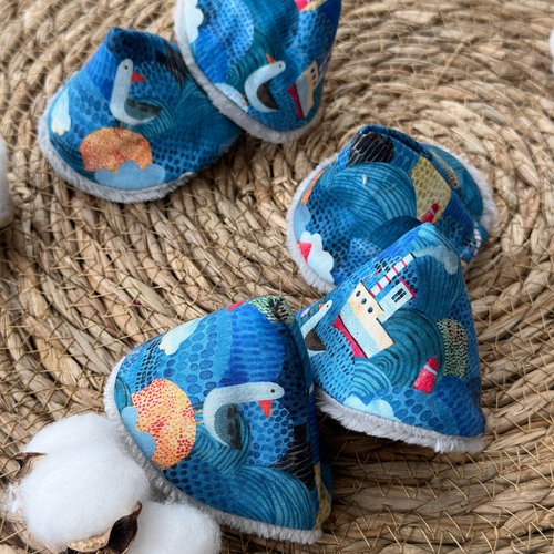 Tipi pipi bébé garçon motif renard – cône pare pipi lavable en coton – accessoire change bébé pratique et écologique