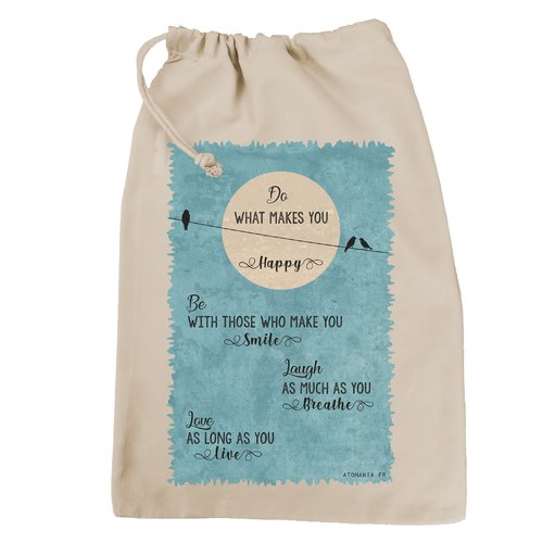 Un joli petit sac à vrac personnalisé au prénom de votre enfant / Atomania rangement Sac en tissu réutilisable pochon vrac Mon sac à goûter 