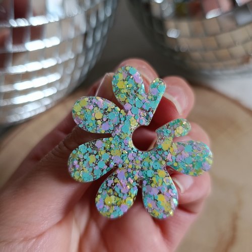Boucles d'oreilles _ ariel _ maxi fleur