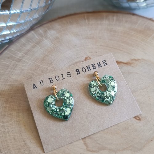 Boucles d'oreilles _ billie _ petit cœur