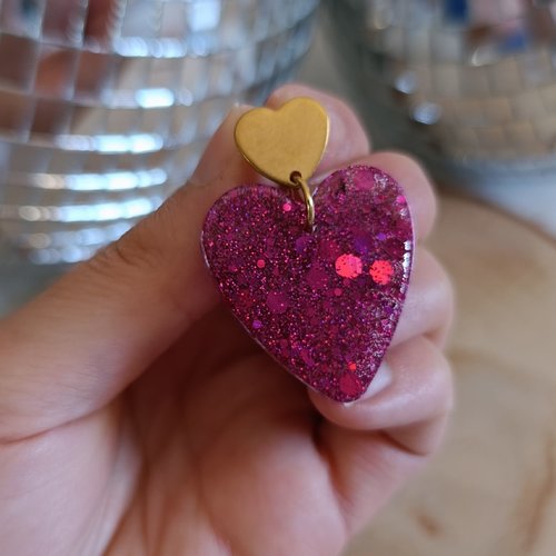 Boucles d'oreilles _ lola _ coeur
