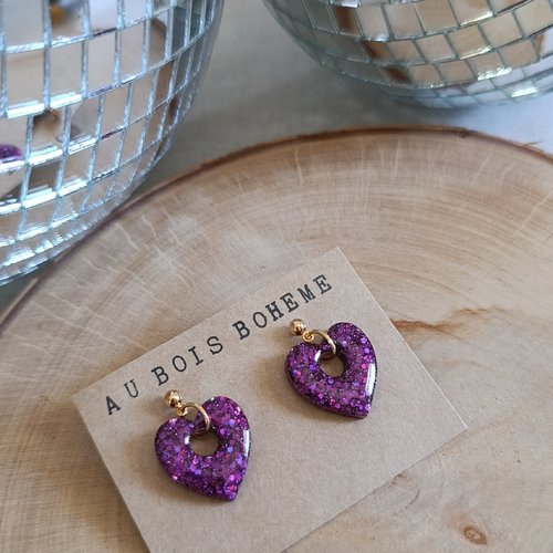 Boucles d'oreilles _ salomé _ petit cœur