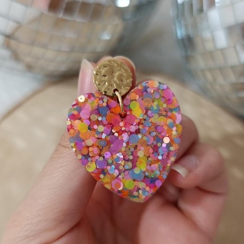 Boucles d'oreilles _ flora _ coeur