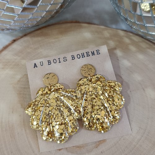 Boucles d'oreilles _ stella _ coquillage