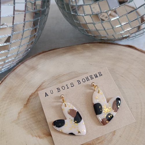 Boucles d'oreilles _ athéna _ coeurs