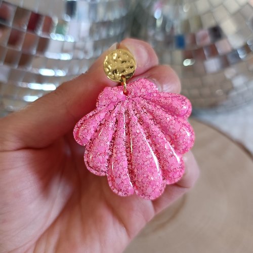 Boucles d'oreilles _ electra _ coquillage