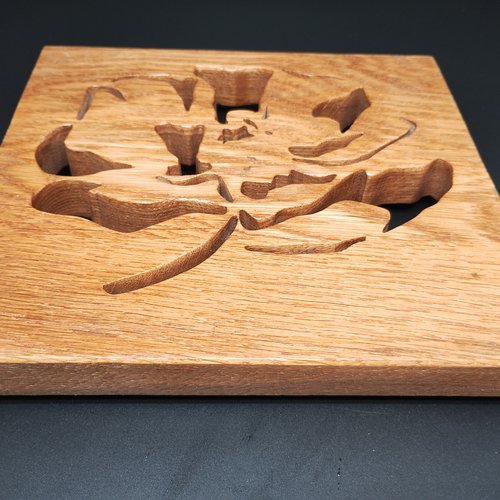 Dessous de plats fleur en chataignier