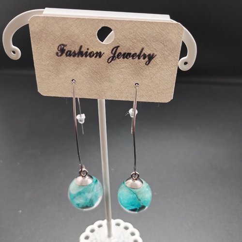 Boucles d'oreilles perles en résine