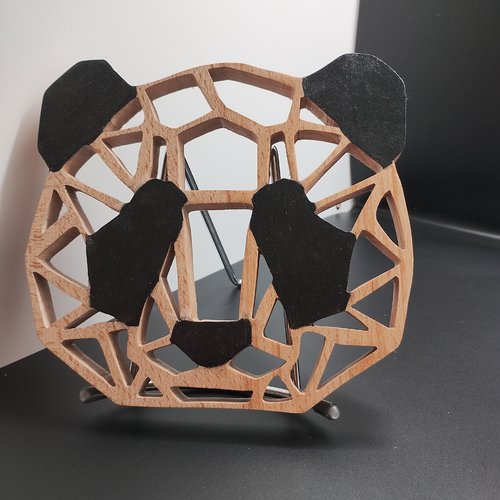 Tète de panda en hetre