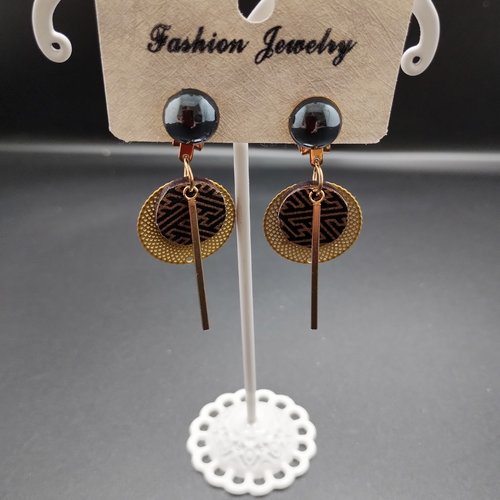 Clip d'oreilles bois papier