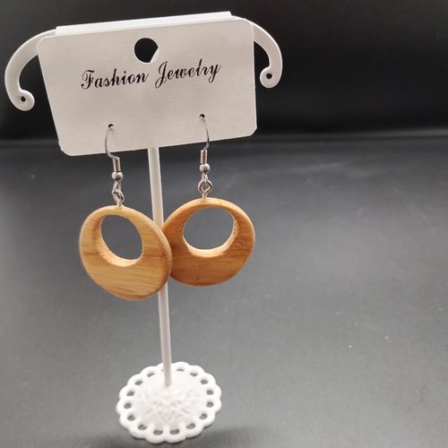 Boucles d'oreilles en chataignier
