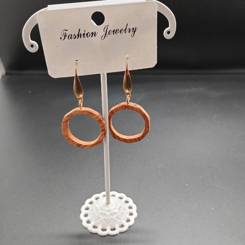 Boucles d'oreilles en sipo rondes