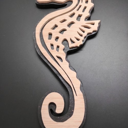 Hippocampe en bois