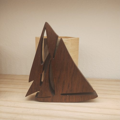 Pots voilier en bois en sipo