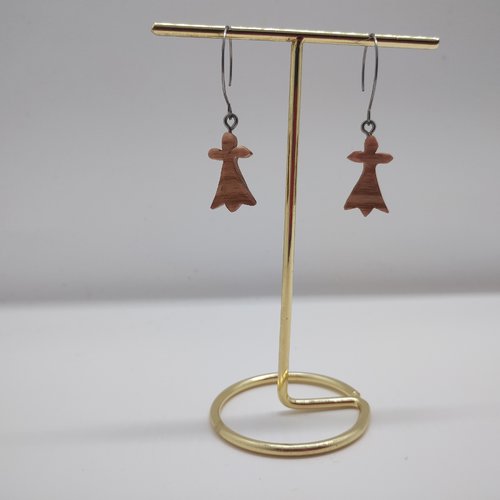 Boucles d'oreilles pendantes hermine