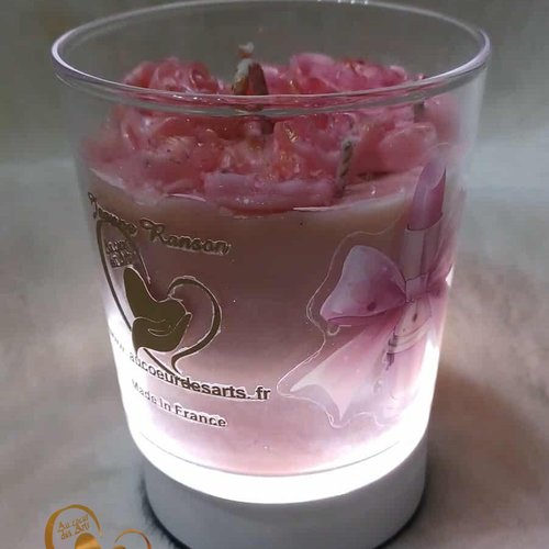 Bougie coupe parfum "la vie est super belle".