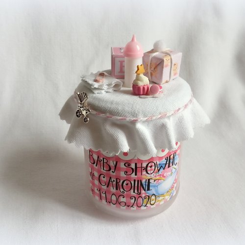 Baby Shower Cadeau Bougie Bebe Rose Anniversaire Bapteme Ou Baby Shower Personnalisee Sur Mesure Un Grand Marche