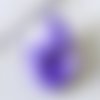 1 pendentif larme cristal blue violet 50x29 mm